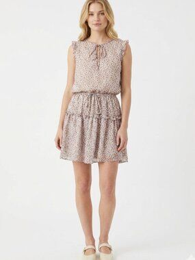 Paper Crane Ruffle Sleeve Floral Dress